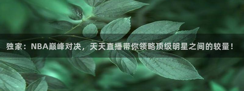 体育直播雨燕：独家：NBA巅峰对决，天天直播带你领略顶级明星之间的较量！